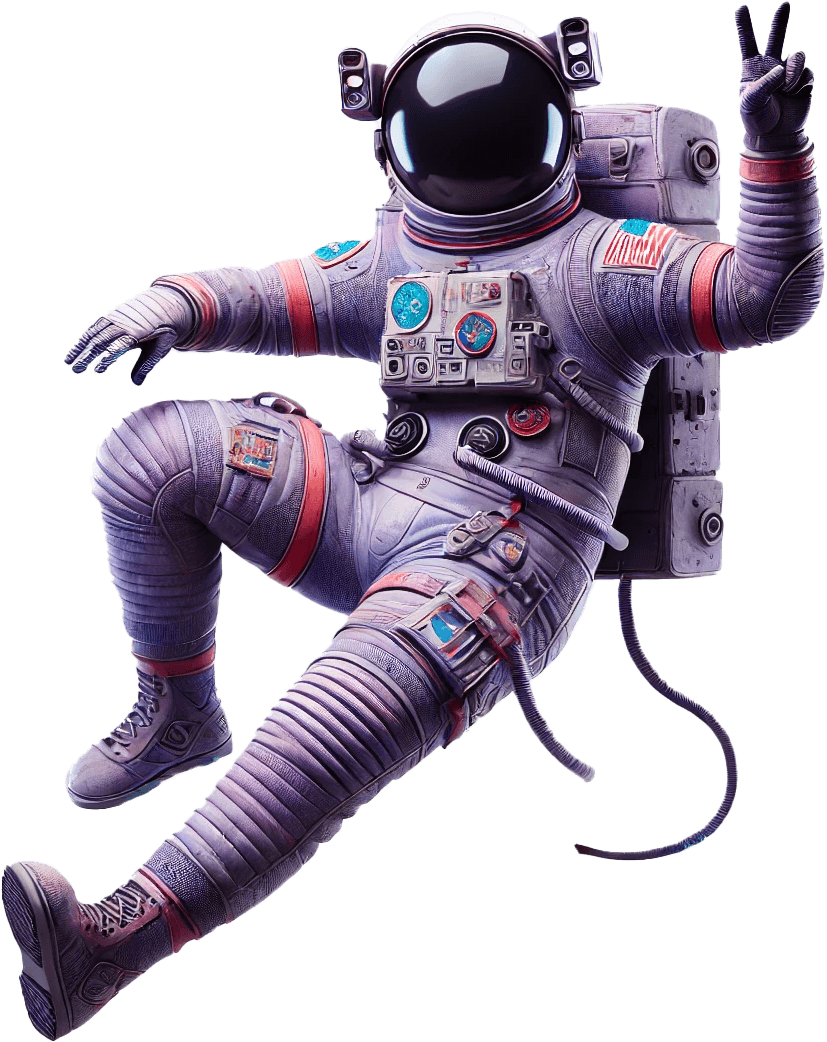 Astronauta flutuando no espaço